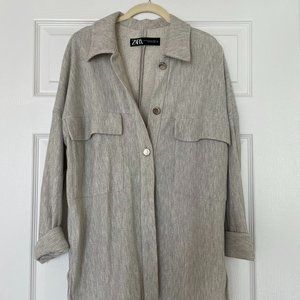 Zara Oversized Herringbone Shacket (Size XS-S)